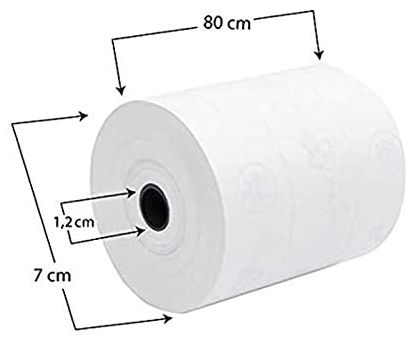 40 Rotoli Carta Termica 80x80 - Plus Ufficio